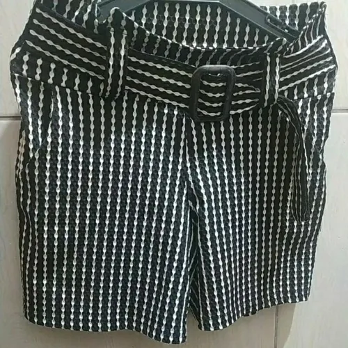 Short feminino social cintura alta de malha com elastano tamanho M