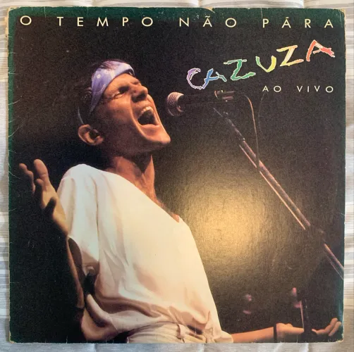 LP Cazuza - O Tempo Não Para - Ao Vivo - Vinil Original  1988  