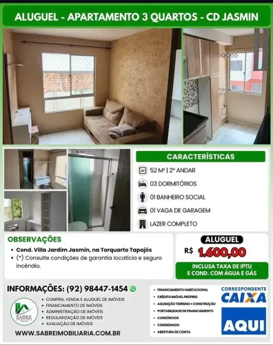 Alugo apto no cond jasmim na torquatro tapajos