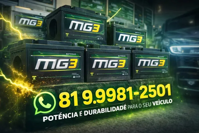 Bateria automotiva Mg3 nova - entrega rápida