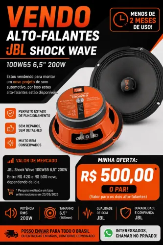 Vendo par de alto-falantes JBL,