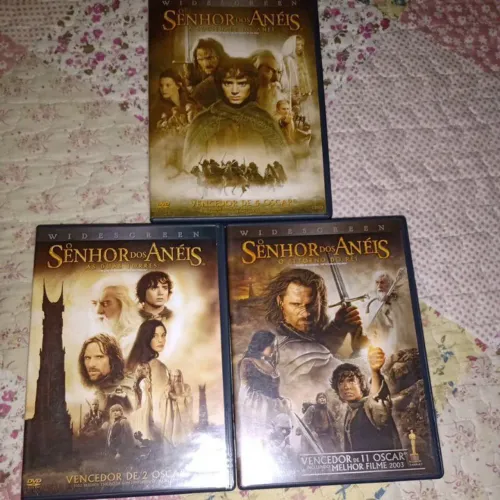 Coleção DVDs o senhor dos anéis 3 filmes