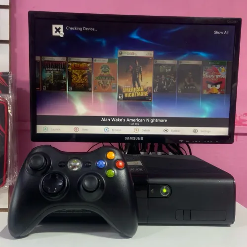 Xbox 360 rgh - 1 controle - HD com 100 jogos - Garantia
