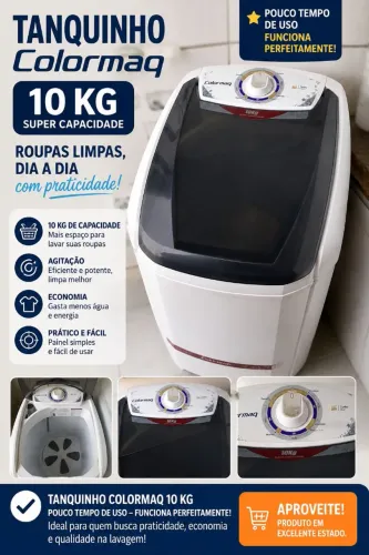 Tanquinho COlORmaq 10kG a venda! Está funcionando perfeitamente e está em perfeito Estado 