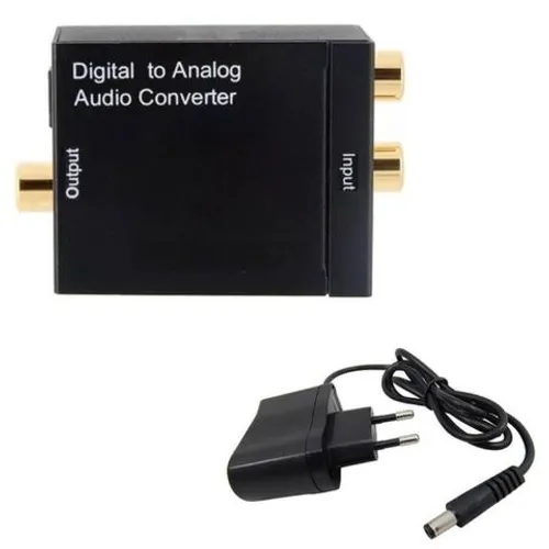 Conversor Áudio Digital Toslink Coaxial para RCA