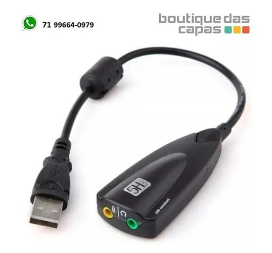 Adaptador Placa De Som Usb 7.1 Áudio Notebook Pc hb-t130