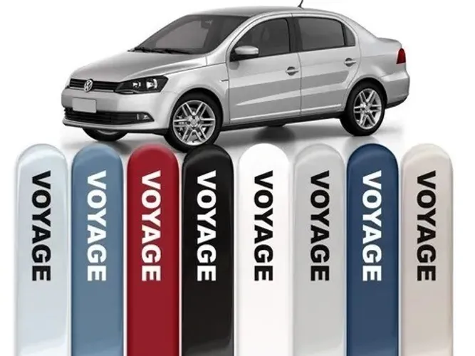 Friso Lateral Original Volkswagen Voyage 2015 Preto Ninja
