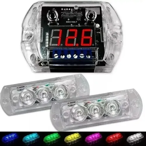 Strobo Rgb Com Voltimetro Zendel Rgb-volt