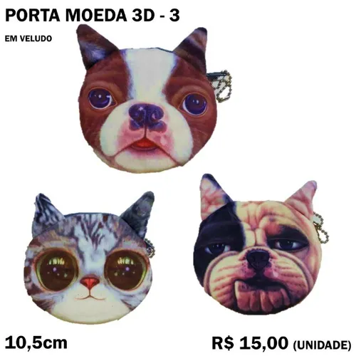 Bolsinha Porta Moeda 3D