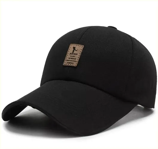 Boné de sol de beisebol masculino preto respirável.
