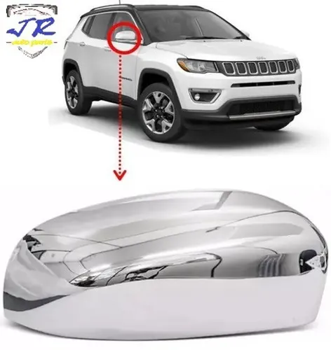 Par Apliques Retrovisores Cromados Jeep Compass 2016 2017 2019 2020 2021 2022 