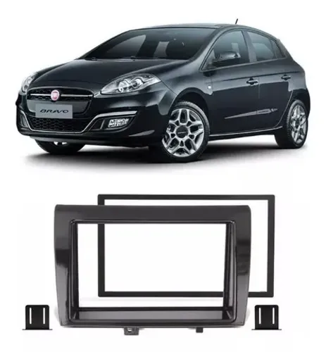 Moldura Fiat Bravo Painel Dvd 2 Din 2007 à 2012