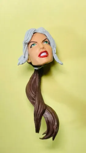 Marvel Legends - Cabeça da Vampira / Rogue - altura 2 cm / X-Men - ideal p/ custom