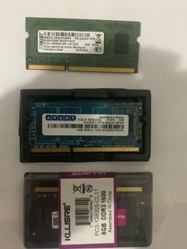 Memoria ddr3 Notebook 2gb R$19 | Ddr3 8gb R$139