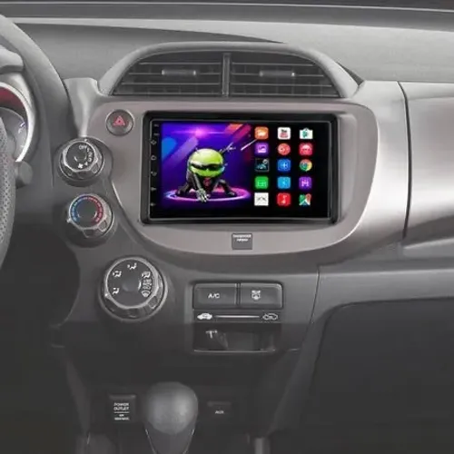 Multimidia MP5 + Moldura + Câmera de Ré Honda Fit 2009 2010 2011 2012 2013 2014 2015 2016 