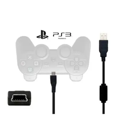Cabo carregador de controle ps3