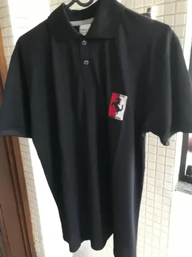 camisa modelo polo preta cpor-cavalaria