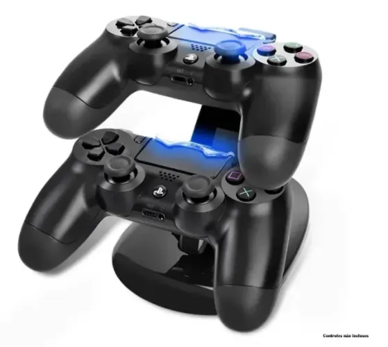 Carregador Controle Ps4 Suporte Dock Vertical Playstation 4 Preto