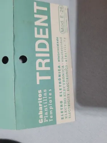 Gabarito Trident modelo E 26 para projetos de eletricidade e elétrica