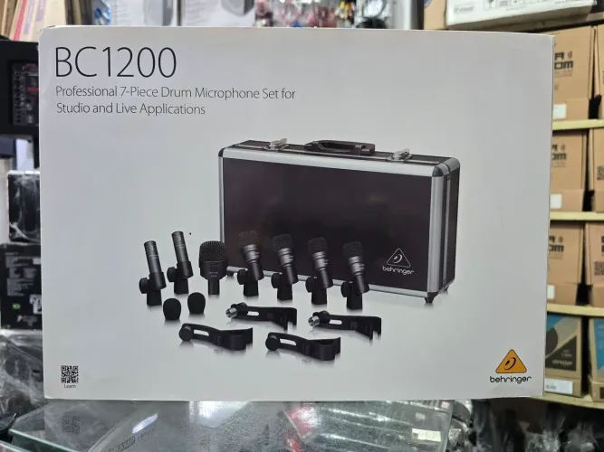 Kit Microfone bateria 7 peças Behringer BC1200 Profissional P/ Bateria