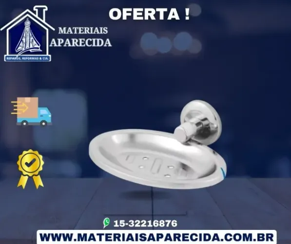 Saboneteira Metal Cromado Hidrolar - novo