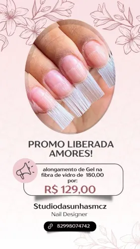 Alongamento de Gel na Fibra de Vidro