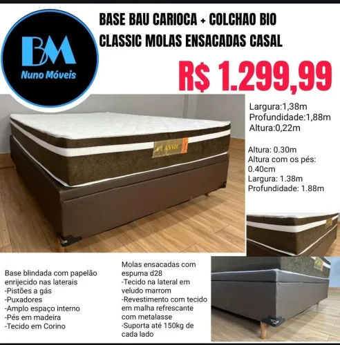 Cama Box baú + colchão de molas
