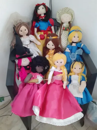 Bonecas de pano das princesas - coleção completa
