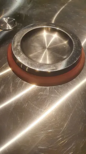 L'atelier Kartell Vitra Decoração de Mesa cuba cinzeiro em Aço Inox design anos 70