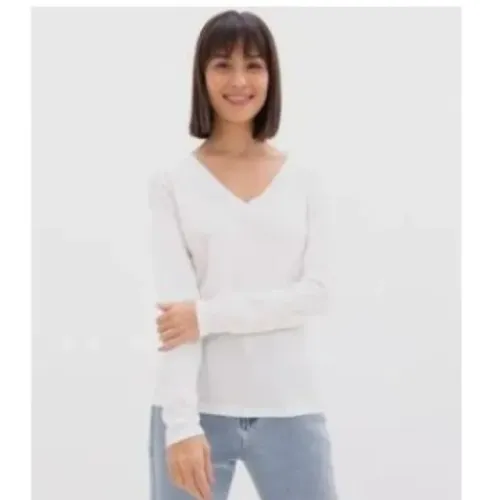 Blusa Básica Manga Longa (CREME)  ( M)