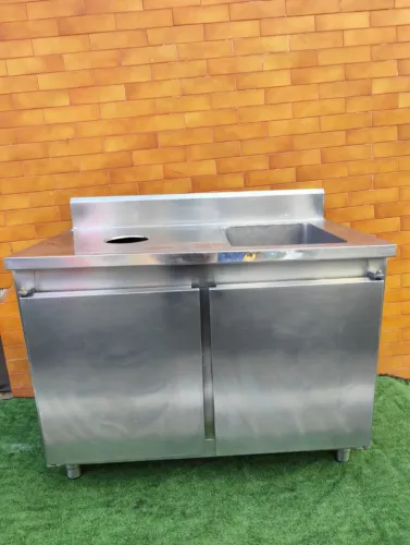 Pia industrial gabinete inox304