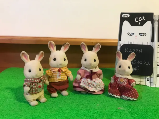 Sylvanian families familia dos coelhos chocolate