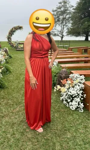 Vestido Longo Terracota para Casamento