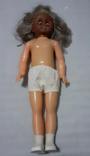 Boneca antiga Hamada negra rara