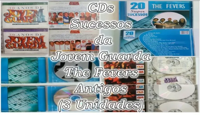 CDs Musicais Jovem Guarda e The Fevers Antigos