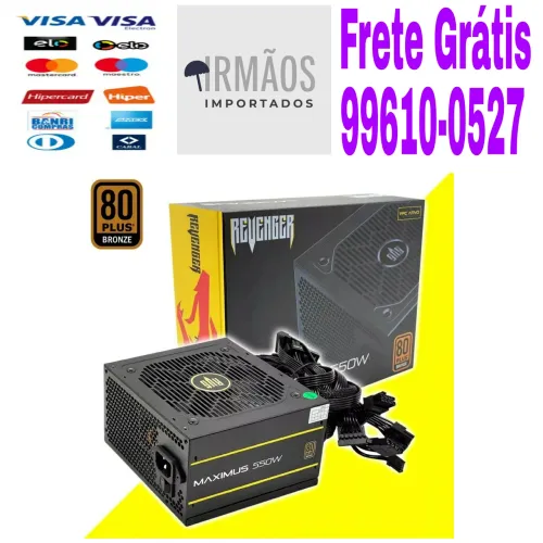 Fonte para Pc Gamer 550w 80Plus