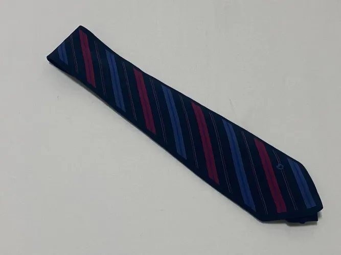 Gravata Mila Schon Seda Preta Estampa De Listas Bom Estado