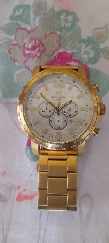 Relógio Seculus Dourado Masculino