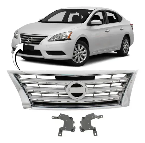 GRADE DIANTEIRA SENTRA 13/16 C/CROMADO C/SUPORTE