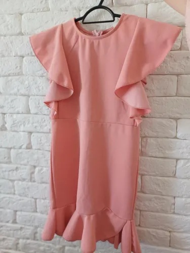 Vestido rosa esvoaçante p/ festa - Infantil Tam. 10 | Lindo e delicado