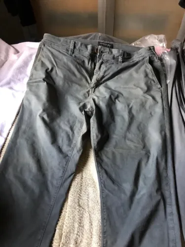 Calça Chino Sarja Cinza American Eagle