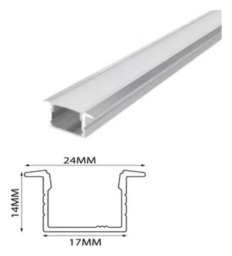 Perfil de Alumínio para Fita LED - 25mm x 14mm x 17mm