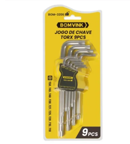 Jogo de Chave Torx 9 Peças BOMVINK