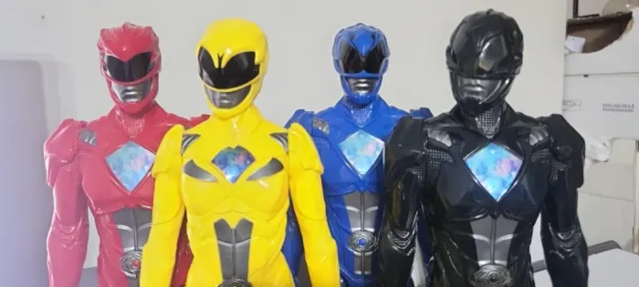 Bonecos Power Rangers O Filme - BLACK YELLOW BLUE RED 30cm- Bandai