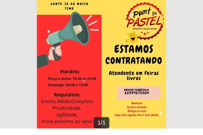 Vaga para região do parque Atheneu