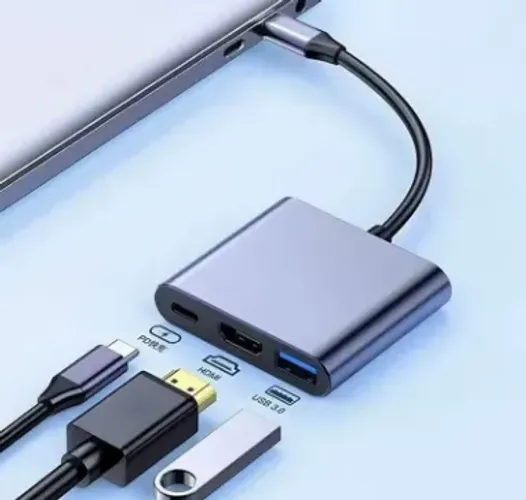 Hub 3 em 1 Usb Usb c para Hdmi z1436