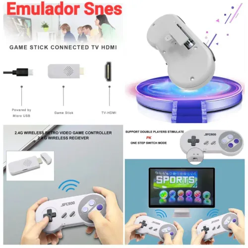 Emulador SNES - Controle sem Fio - Jogue na TV!