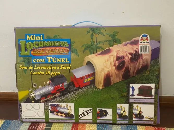Mini Locomotiva com túnel Braskit
