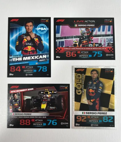 Cards de Fórmula 1 Sergio Perez - Coleção Topps