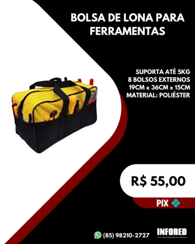 Bolsa de lona para ferramentas